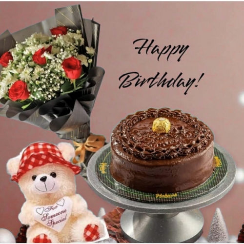 Teddy Treats & Cake with Blooms